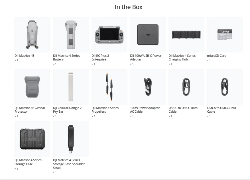 DJI Matrice 4E In The Box