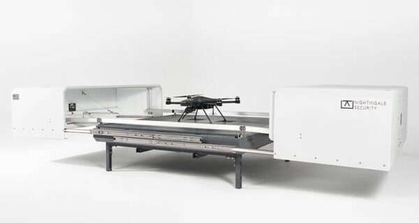 Nightingale Security Blackbird Drone and Base Station.